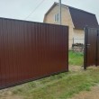 Забор из профнастила с воротами и калиткой купить с установкой в Москве