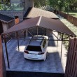 Двухскатный навес для 1 авто 4х5м входная группа материал на выбор