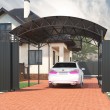 Арочный навес из поликарбоната 6х6 м для 2 авто