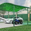 Арочный навес из поликарбоната 6х6 м для 2 авто