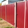 Распашные ворота из профнастила (высота 2 м)