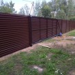 Откатные ворота из профнастила горизонтальная обшивка автоматические на ж/б