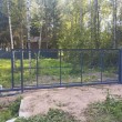 Откатные ворота из 3Д сетки автоматические на ж/б